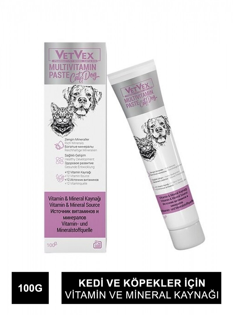 VetVex Multivitamin Kedi Köpek Vitamin & Mineral Kaynağı 100 gr