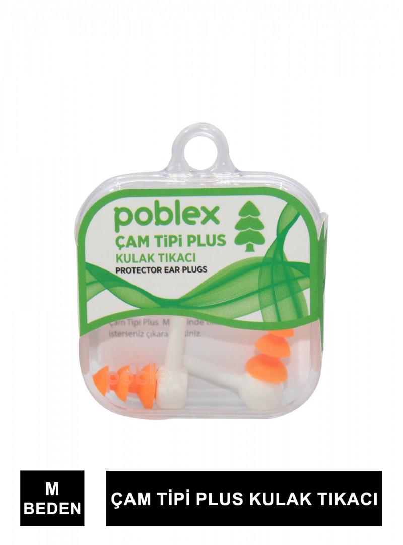 Poblex Çam Tipi Plus Kulak Tıkacı ( M )