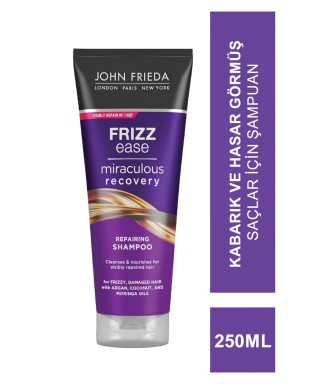 John Frieda Frizz Ease Miraculous Recovery Shampoo 250 ml Kabarık ve Hasar Görmüş Saçlar İçin Şampuan