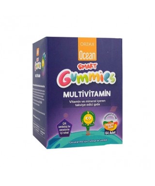Ocean Smart Gummies Multivitamin 64 Adet Çiğneme Tableti (S.K.T 05-2024)