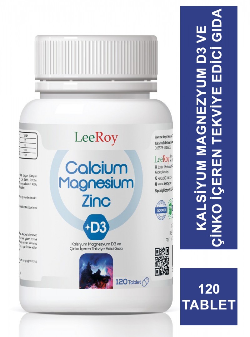 LeeRoy Calcium Magnesium Zinc 120 Tablet