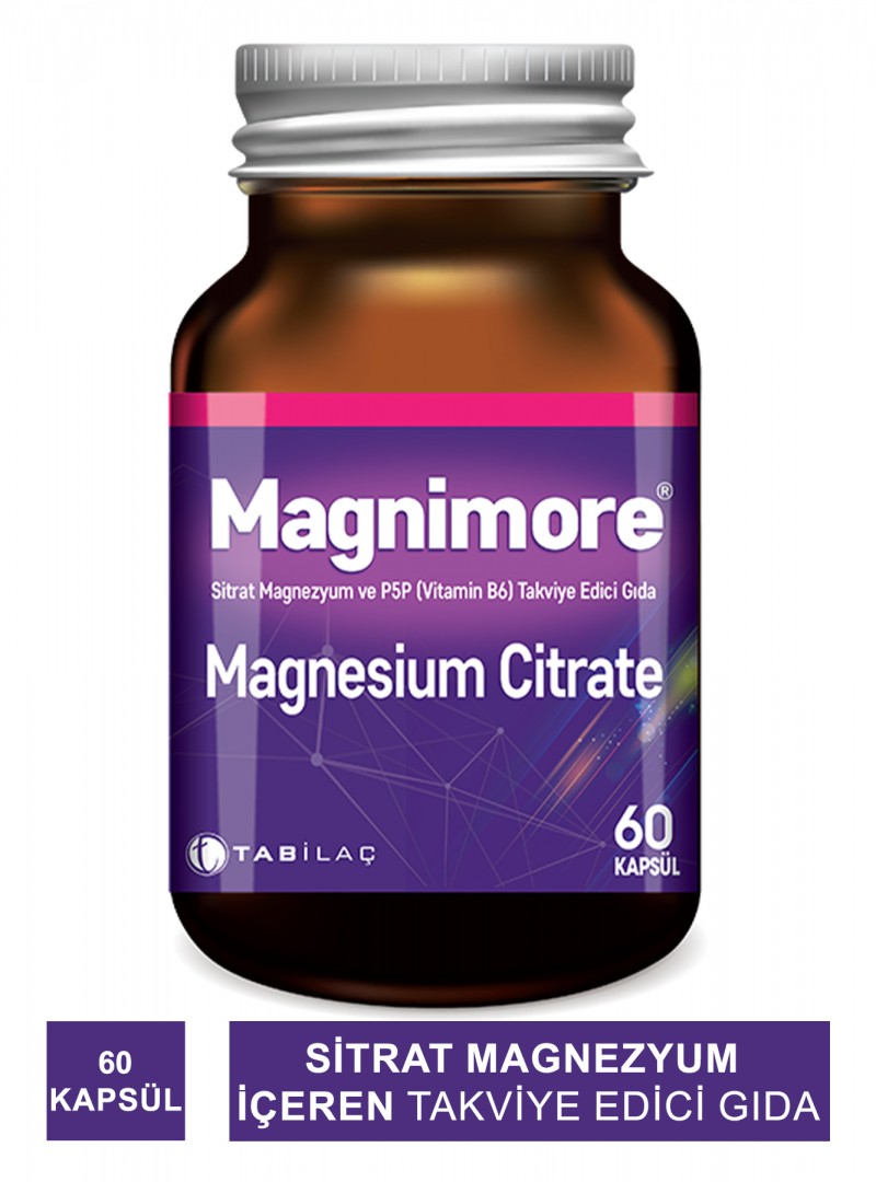 Magnimore Magnesium Citrate&P5P 60 Kapsül