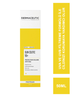 Outlet - Dermaceutic Sun Ceutic Anti-Agig Spf50 50ml - Nemlendiricili Güneş Koruyucu Krem