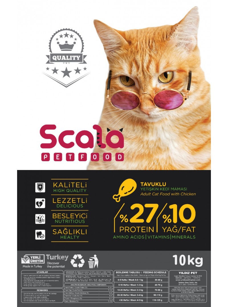 Scala Tavuk Etli Yetişkin Kedi Maması 10 kg