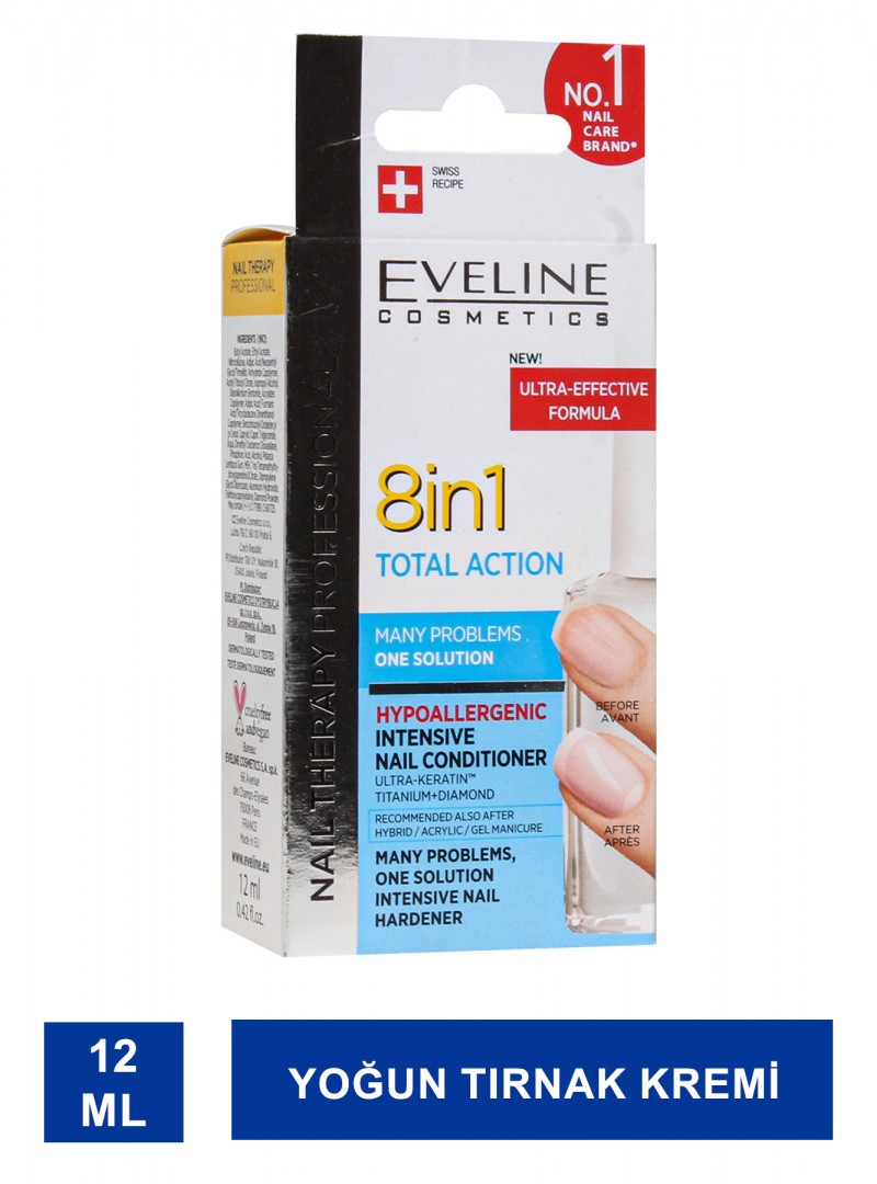 Eveline 8in1 Total Action ( Yoğun Tırnak Kremi ) 12 ml