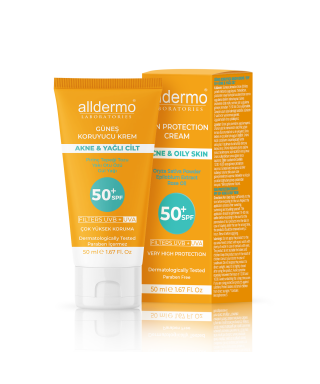 Alldermo Akne & Yağlı Cilt Güneş Koruyucu Krem SPF 50+ 50 ml