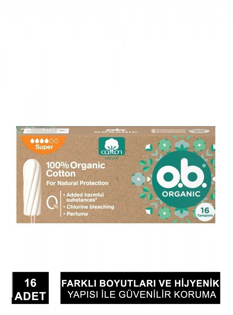 O.B Organic Süper Tampon 16 Adet