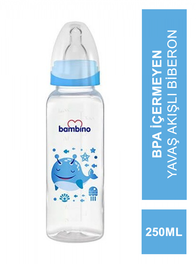Bambino Klasik PP Biberon Kavramalı 0-6 Ay 250 ml  ( B027 )