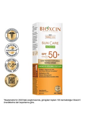 Bioxcin Sun Care Akneye Eğilimli Ciltler İçin Güneş Kremi Spf50+ 50ml