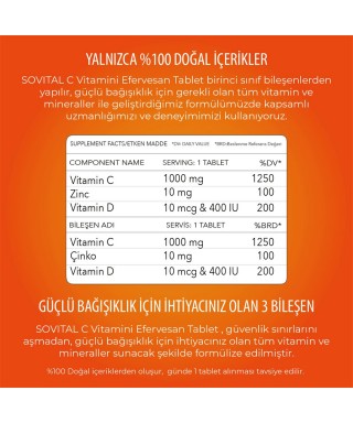 Sovital Vitamin C 20 Efervesan Tablet
