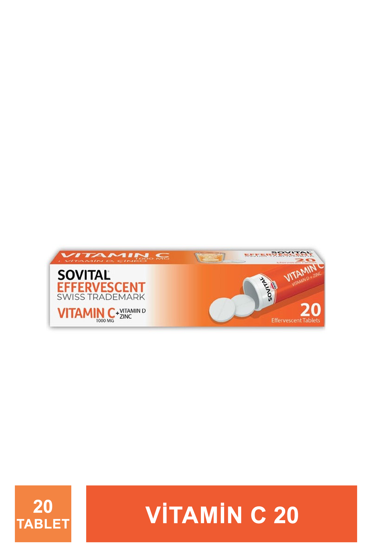 Outlet - Sovital Vitamin C 20 Efervesan Tablet (S.K.T 10-2023)