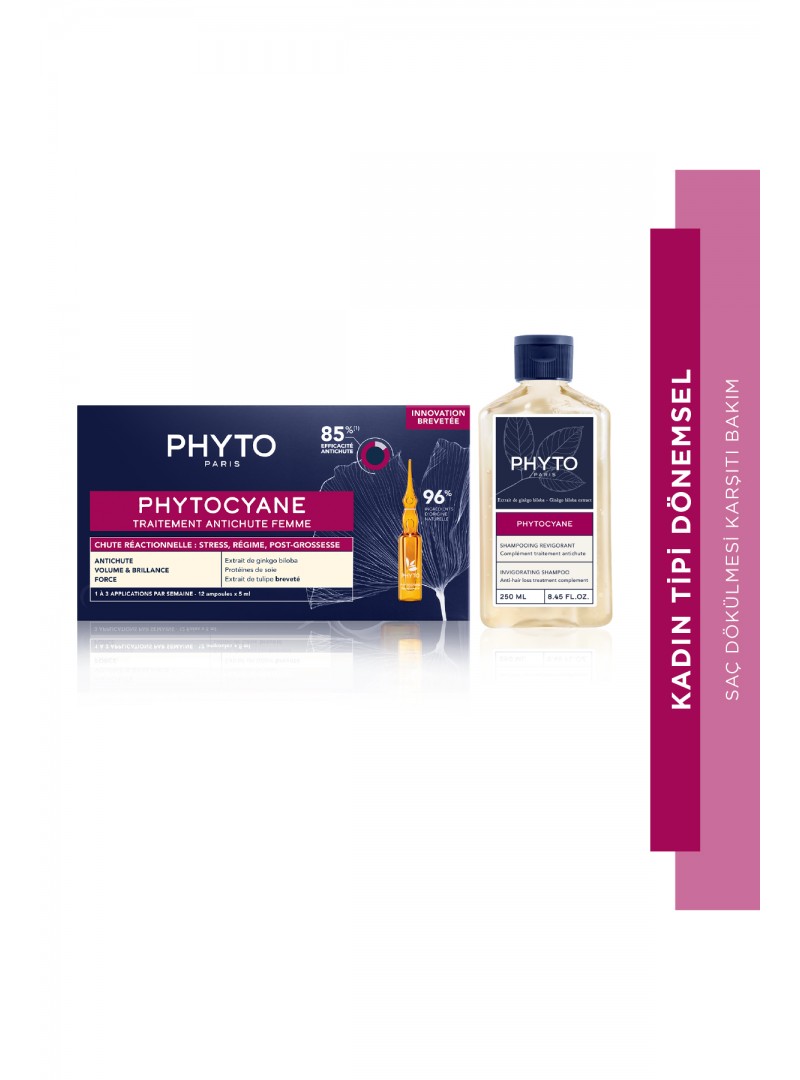 Phyto Kadın Tipi Dönemsel Dökülme Karşıtı Bakım Seti ( Şampuan + Ampul )