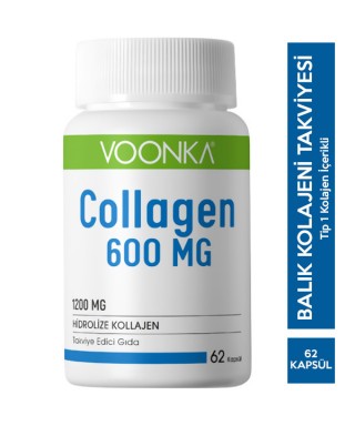 Voonka Collagen 600 Mg Takviye Edici Gıda 62 Kapsül
