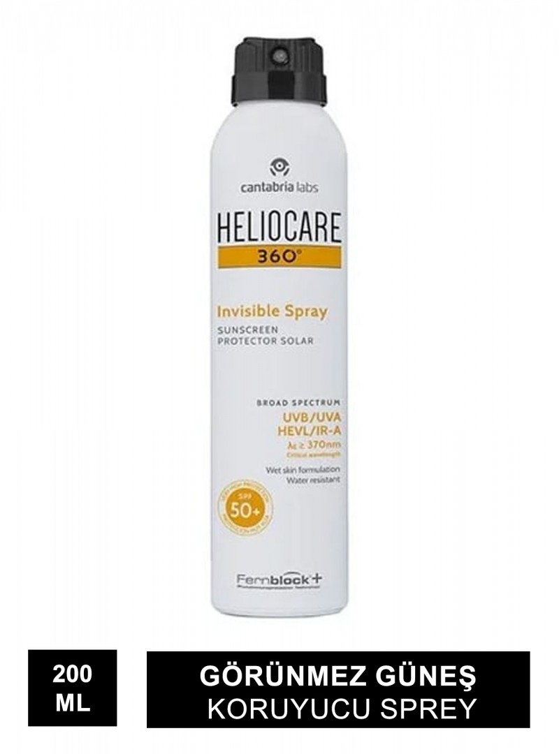 Heliocare 360 Invisible Spray  SPF50+ ( Görünmez Güneş Koruyucu Sprey ) 200 ml