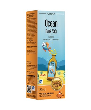 Ocean Orange Portakal Aromalı Balık Yağı Şurup 150ml