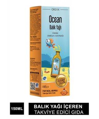 Ocean Orange Portakal Aromalı Balık Yağı Şurup 150ml