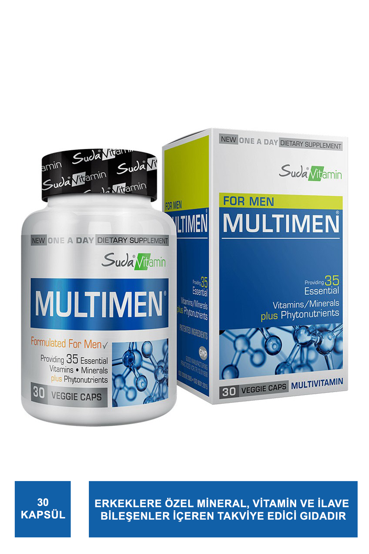 Outlet - Suda Vitamin for Men Multimen Multivitamin 30 Kapsül (S.K.T 09-2024)