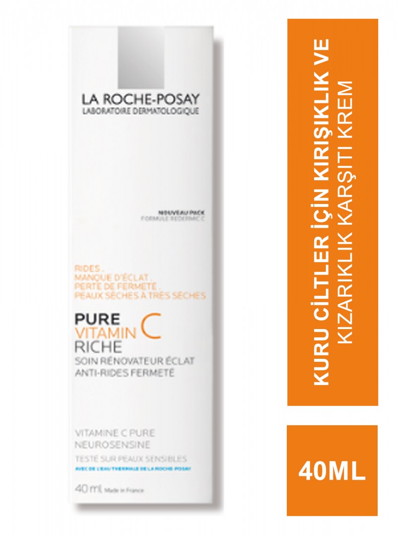 La Roche Posay Pure Vitamin C Rich Cream ( Kuru Ciltler için Yaşlanma Karşıtı Krem ) 40 ml