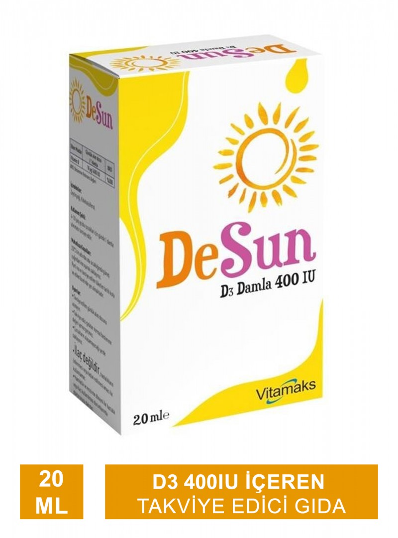 Vitamaks DeSun Vitamin D3 400IU Damla 20 ML