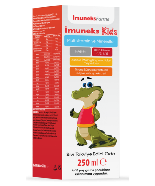 İmuneks Kids Multivitamin ve Mineraller Takviye Edici Gıda 250 ml