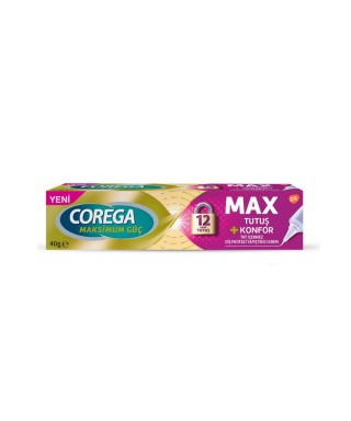 Corega Maximum Tutuş+Konfor Diş Protezi Yapıştırıcı Krem 40 gr