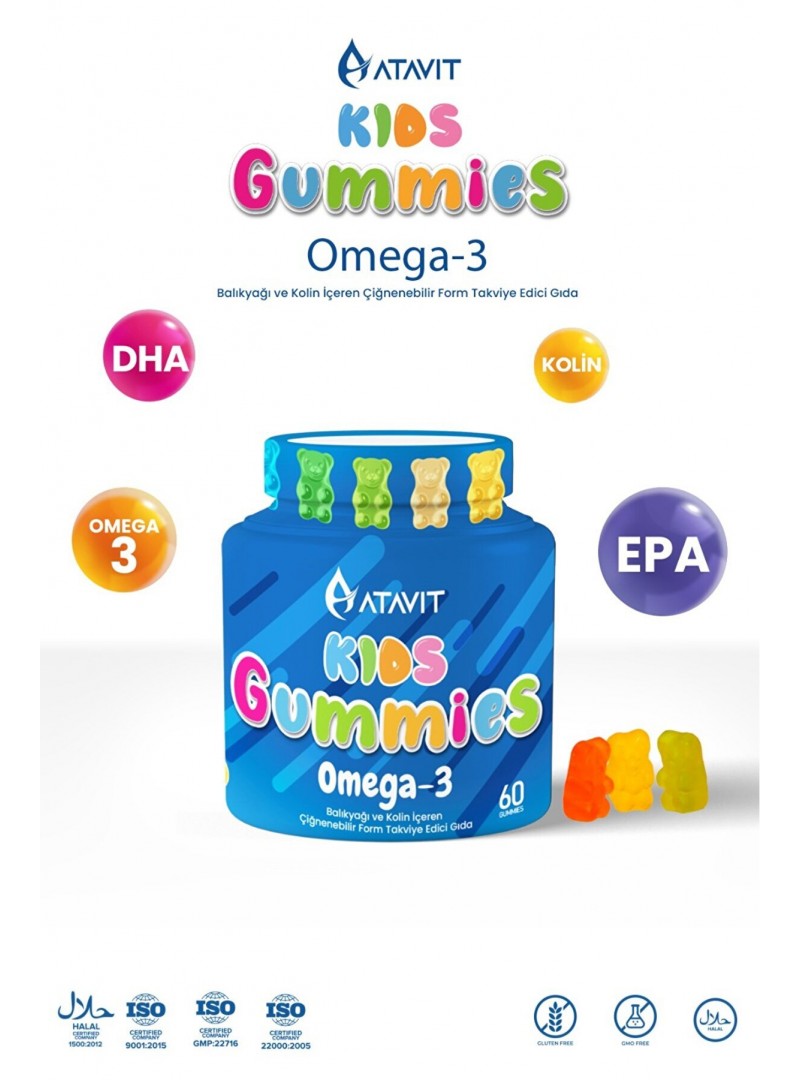 Atavit Kids Omega 3 Gummies 60 Yumuşak Kapsül
