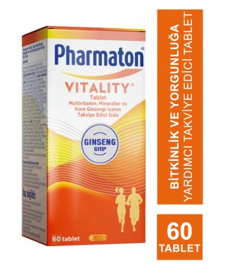 Pharmaton Vitality Multivitamin 60 Tablet - Takviye Edici Gıda