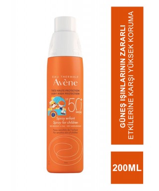 Avene Spf 50+ Spray Enfant 200 ml Çocuklar İçin Güneşten Korunma (S.K.T 12-2025)