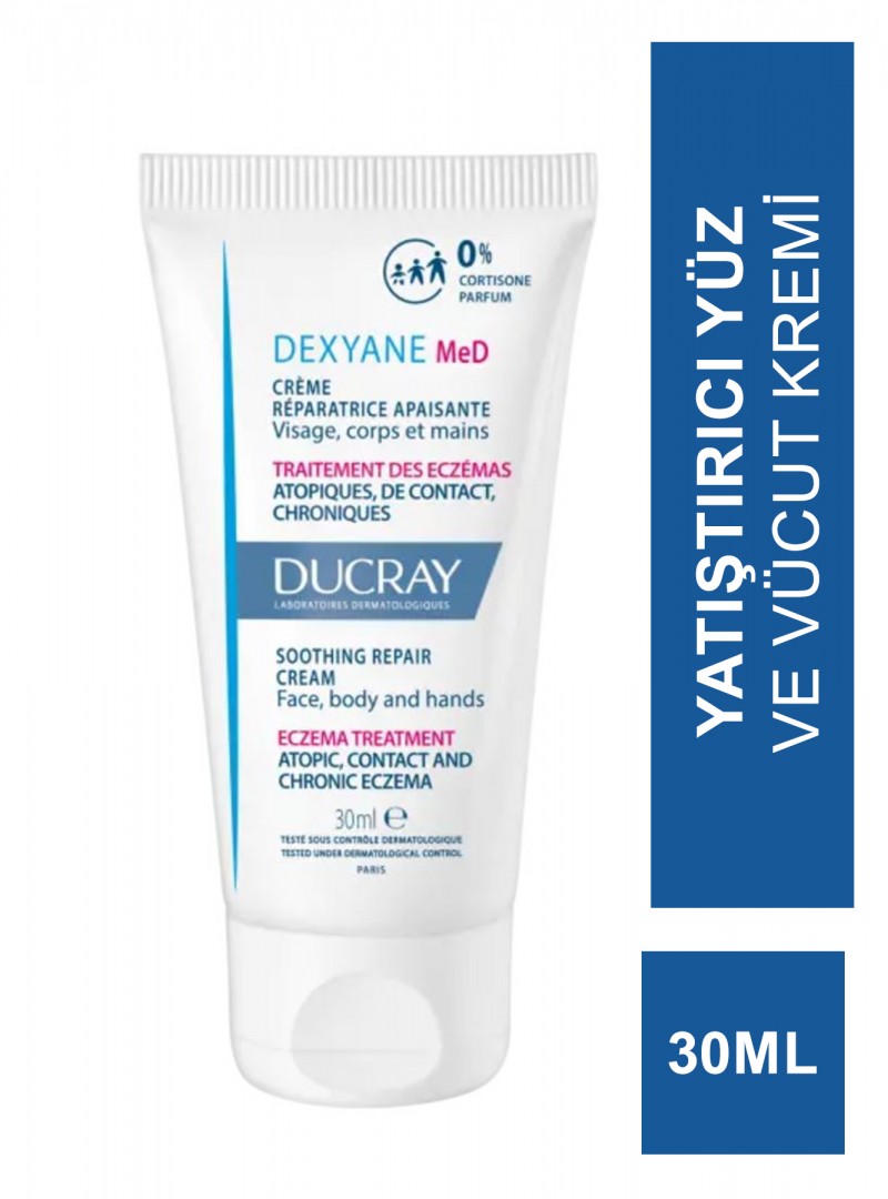 Ducray Dexyane MeD Creme 30 ml Yatıştırıcı Yüz Ve Vücut Kremi (S.K.T 10-2025)