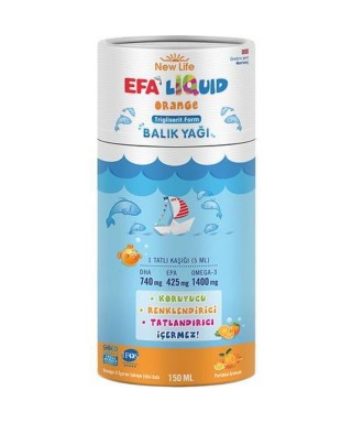New Life EFA Liquid Orange  Balık Yağı 150ml