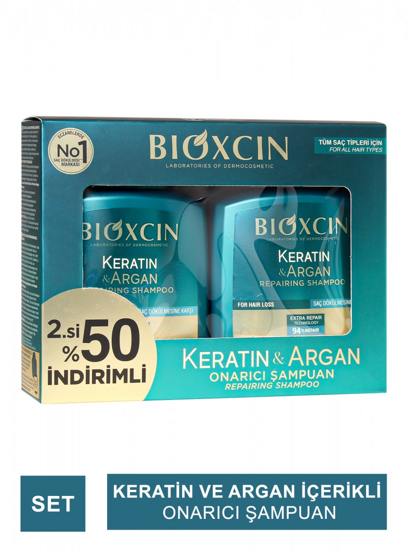 Bioxcin Keratin&Argan Şampuan 300ml - 2.si %50 İndirimli