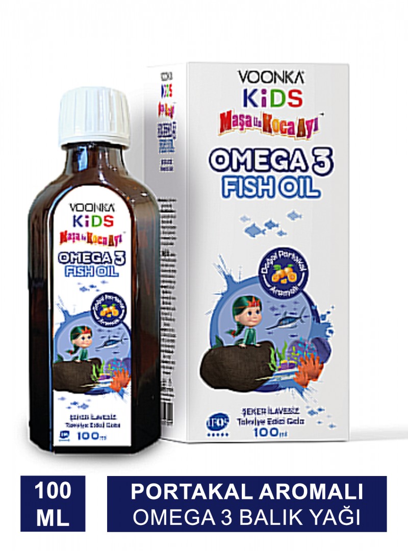 Voonka Kids Omega 3 Fish Oil - Maşa ile Koca Ayı 100ml