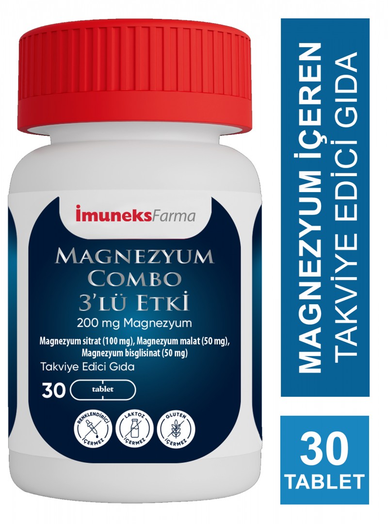 İmuneks Magnezyum Combo 3'lü Etki 30 Tablet