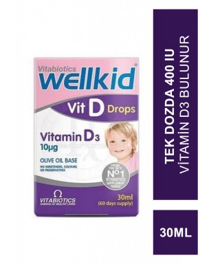 Outlet - Vitabiotics Wellkid Vitamin D3 Drop 30 ml