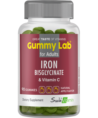 Suda Vitamin Gummy Lab İron Bisglycinate for Adult 90 Yumuşak Kapsül