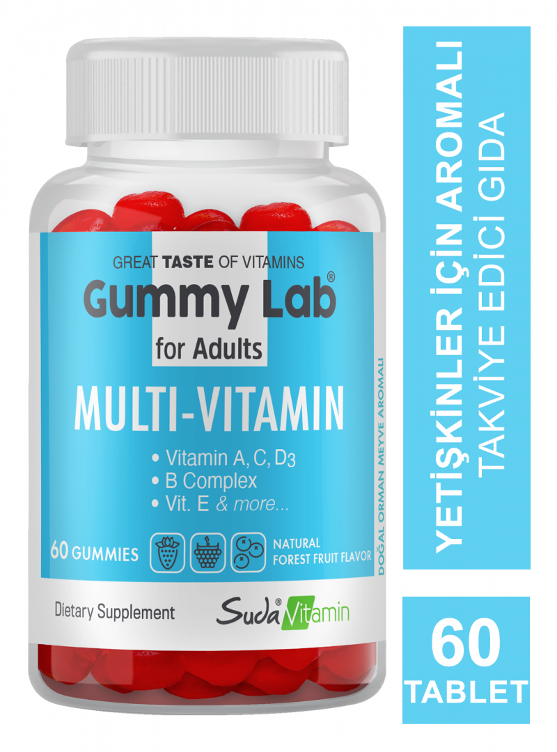 Suda Vitamin Gummy Lab Multi-Vitamin for Adult 60 Yumuşak Kapsül