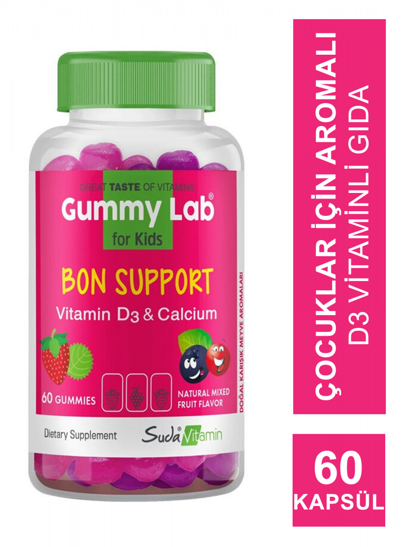Suda Vitamin Gummy Lab Bon Support for Kids 60 Yumuşak Kapsül