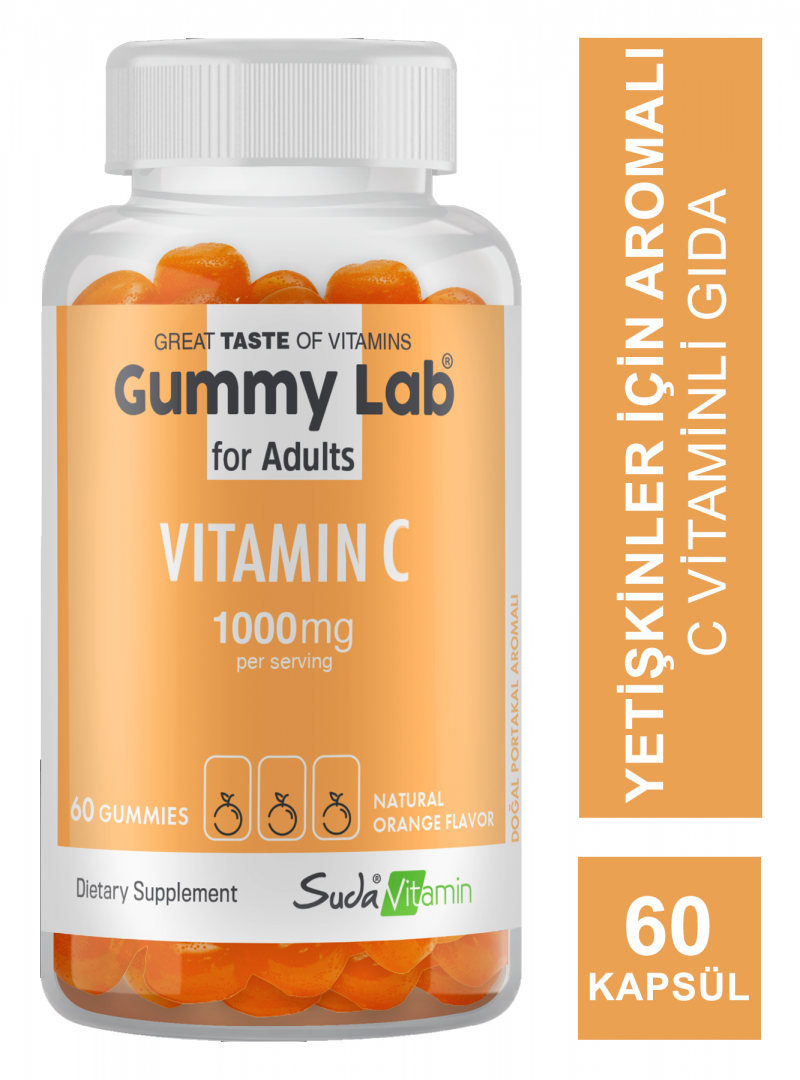 Suda Vitamin Gummy Lab Vitamin C for Adult 60 Yumuşak Kapsül