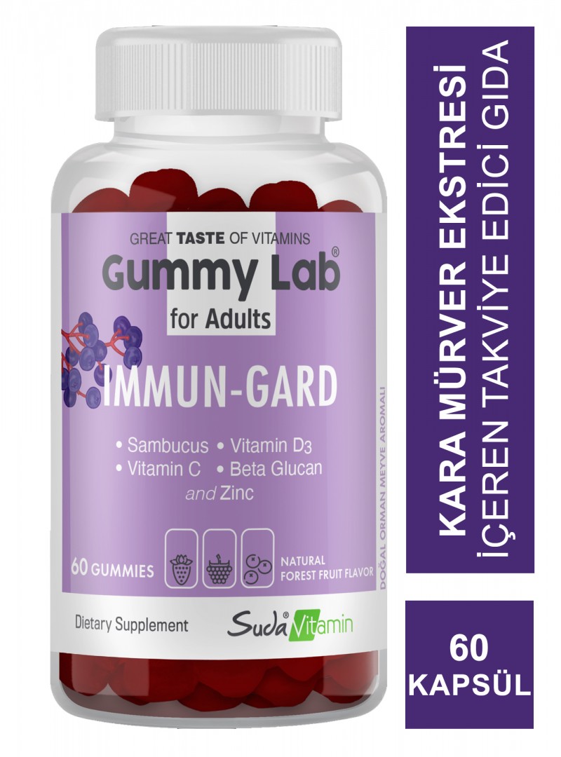 Suda Vitamin Gummy Lab İmmun-Gard for Adult 60 Yumuşak Kapsül