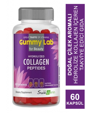 Suda Vitamin Gummy Lab Collagen Peptides 60 Yumuşak Kapsül