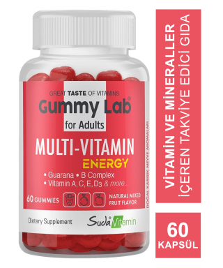 Suda Vitamin Gummy Lab Multi-Vitamin Energy for Adult 60 Yumuşak Kapsül