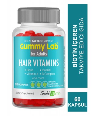 Suda Vitamin Gummy Lab Hair Vitamins for Adult 60 Yumuşak Kapsül