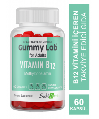 Suda Vitamin Gummy Vitamin B12 for Adult 60 Yumuşak Kapsül