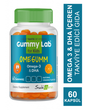 Suda Vitamin Gummy Lab Omegumm for Kids 60 Yumuşak Kapsül