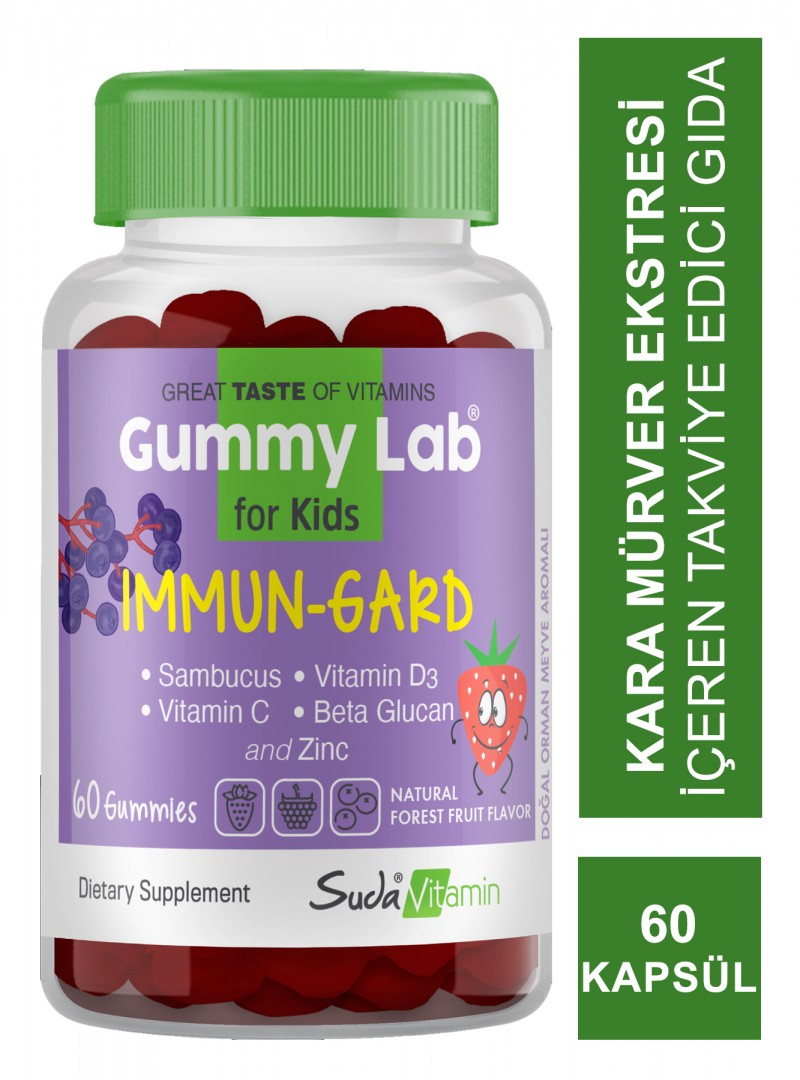 Suda Vitamin Gummy Lab İmmun-Gard for Kids 60 Yumuşak Kapsül