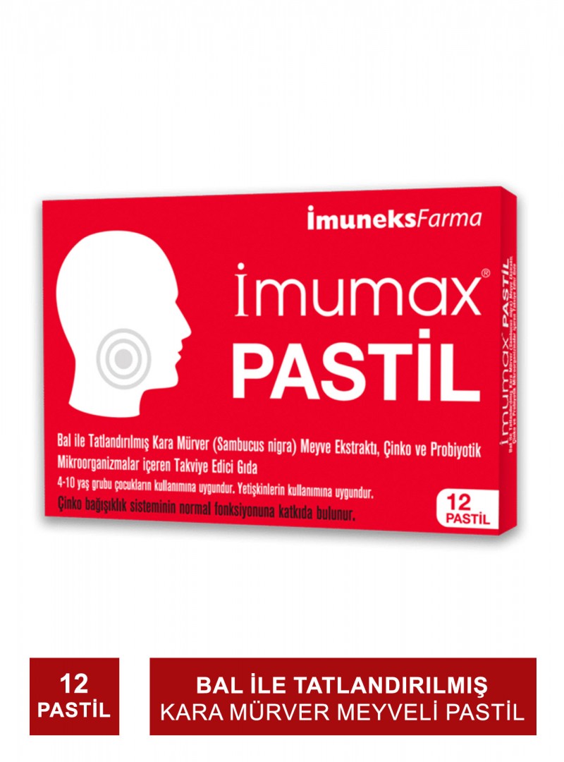 Imuneks Imumax Pastil 12 Adet (S.K.T 01-2026)