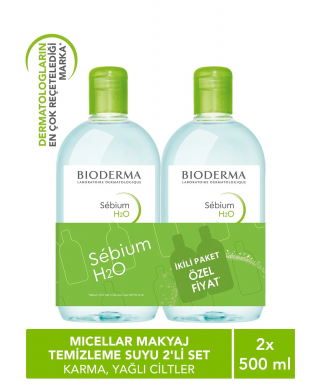 Bioderma Sebium H2O 500 ml 1+1 İkiz Kofre