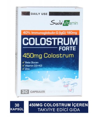Suda Vitamin Colostrum Forte 30 Kapsül (S.K.T 07-2025)