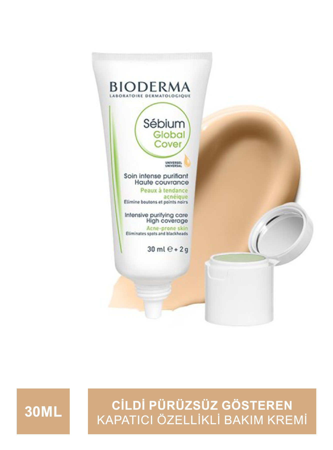 Outlet - Bioderma Sebium Global Cover Creme 30 ml (S.K.T 05-2024)