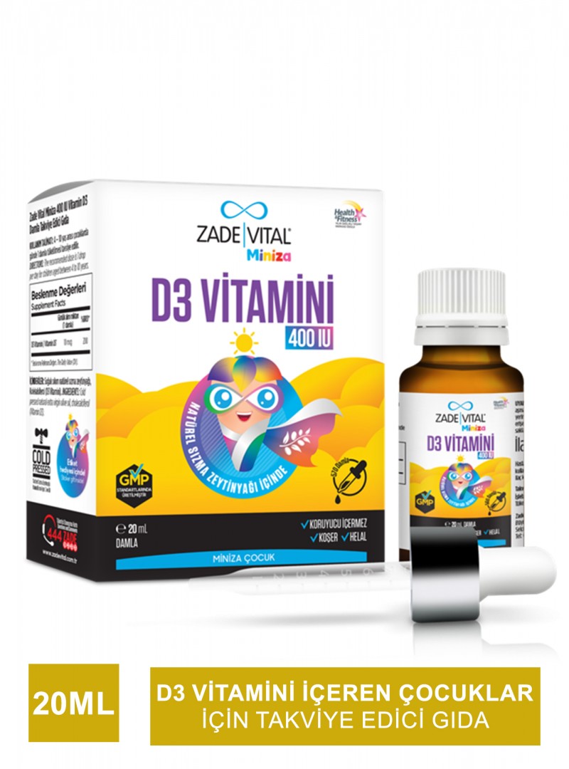 Zade Vital Miniza D3 Vitamin Damla 20 ml